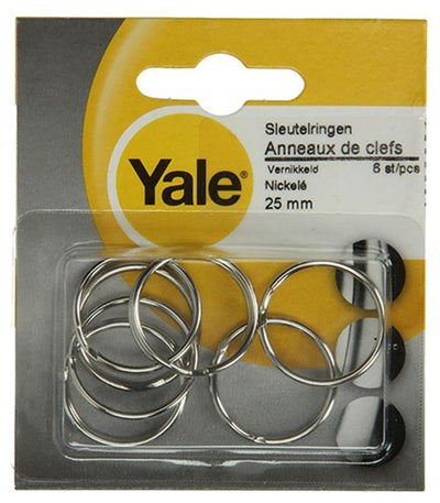 Yale 1019223 - 6 sleutelringen 25mm | 10 stuks