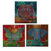 Grafix diamond painting op canvas | tijger | formaat 30x30cm | diamond painting pakket volledig | thema dieren | diamond painting op canvas | inclusief diamond painting pen en schudbakje | eindresultaat ophangen aan de muur