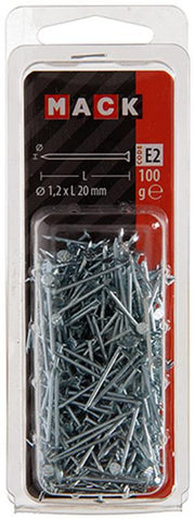 Mack 1017148 - nagel platte kop staal verzinkt 100 gr 1,2 x 20 mm | 5 stuks - afbeelding 3