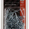 Mack 1017156 - nagel ronde kop staal verzinkt100 gr 1,2 x 20 mm | 5 stuks