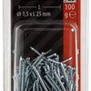 Mack 1017157 - nagel ronde kop staal verzinkt100 gr 1,5 x 25 mm | 5 stuks