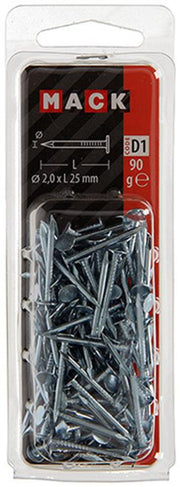 Mack 1017198 - plafondnagel staal verzinkt 90 gr 2,0 x 25 mm | 5 stuks - afbeelding 3