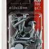 Mack 1017201 - schalienagel staal verzinkt 100 gr 3,0 x 20 mm | 5 stuks
