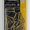Mack 1017216 - spaanplaatschroef vz kop geelverz.50 st 3,0 x 16 mm | 10 stuks