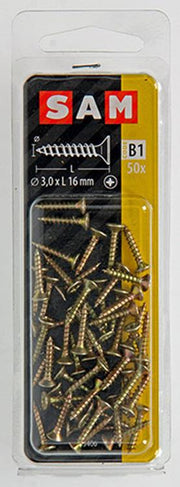 Mack 1017216 - spaanplaatschroef vz kop geelverz.50 st 3,0 x 16 mm | 10 stuks - afbeelding 4