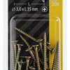 Mack 1017220 - spaanplaatschroef vz kop geelverz.30 st 3,0 x 35 mm | 10 stuks