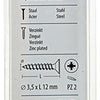 Mack 1017221 - spaanplaatschroef vz kop geelverz.45 st 3,5 x 12 mm | 10 stuks