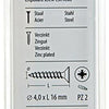 Mack 1017230 - spaanplaatschroef vz kop geelverz.35 st 4,0 x 16 mm | 10 stuks