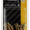 Mack 1017237 - spaanplaatschroef vz kop geelverz.15 st 4,0 x 50 mm | 10 stuks