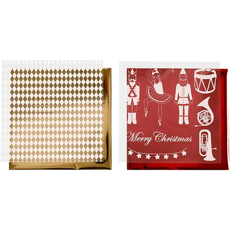 Https: www.cchobby.nl deco-folie-en-transfer-vel-notenkraker-kerstman-en-ballerina-vel-15x15-cm-goud-rood-wit-4-vel-1-doos