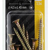 Mack 1017246 - spaanplaatschroef vz kop geelverz.13 st 4,5 x 45 mm | 10 stuks