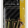 Mack 1017248 - spaanplaatschroef vz kop geelverz.11 st 4,5 x 55 mm | 10 stuks