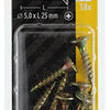 Mack 1017252 - spaanplaatschroef vz kop geelverz.18 st 5,0 x 25 mm | 10 stuks
