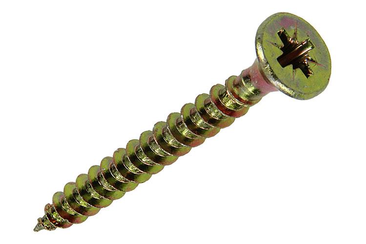 Mack 1017256 - spaanplaatschroef vz kop geelverz.11 st 5,0 x 45 mm | 10 stuks