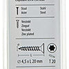 Mack 1017301 - spaanplschr.vzkop-zelfb. geelverz. 24 st 4,5 x 20 mm | 10 stuks