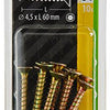 Mack 1017308 - spaanplschr.vzkop-zelfb. geelverz.10 st 4,5 x 60 mm | 10 stuks