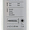 Mack 1017308 - spaanplschr.vzkop-zelfb. geelverz.10 st 4,5 x 60 mm | 10 stuks
