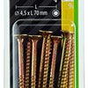Mack 1017309 - spaanplschr.vzkop-zelfb. geelverz. 9 st 4,5 x 70 mm | 10 stuks