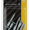 Mack 1017330 - schroef met kopboring staal verz. 12 st 4,5 x 30 mm | 10 stuks