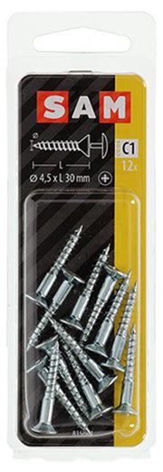 Mack 1017330 - schroef met kopboring staal verz. 12 st 4,5 x 30 mm | 10 stuks - afbeelding 2