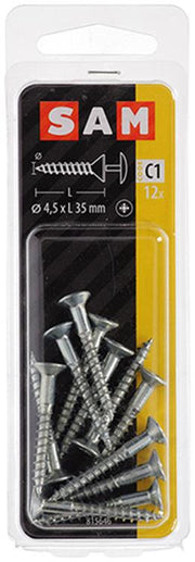 Mack 1017331 - schroef met kopboring staal verz. 12 st 4,5 x 35 mm | 10 stuks - afbeelding 2