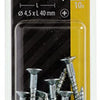 Mack 1017332 - schroef met kopboring staal verz. 10 st 4,5 x 40 mm | 10 stuks