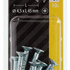 Mack 1017333 - schroef met kopboring staal verz. 10 st 4,5 x 45 mm | 10 stuks