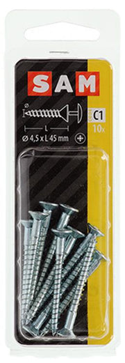 Mack 1017333 - schroef met kopboring staal verz. 10 st 4,5 x 45 mm | 10 stuks - afbeelding 2