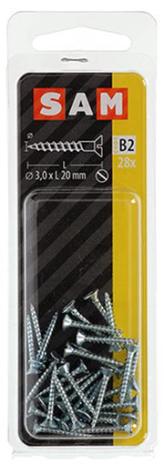 Mack 1017348 - houtschroef verzonken kop verz28 st 3,0 x 20 mm | 10 stuks - afbeelding 2