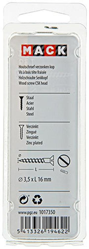 Mack 1017350 - houtschroef verzonken kop verz27 st 3,5 x 16 mm | 10 stuks - afbeelding 3