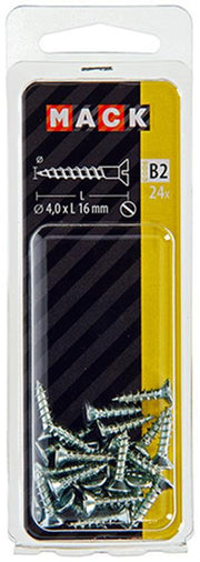 Mack 1017352 - houtschroef verzonken kop verz24 st 4,0 x 16 mm | 10 stuks - afbeelding 2