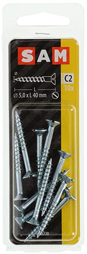 Mack 1017363 - houtschroef verzonken kop verz10 st 5,0 x 40 mm | 10 stuks - afbeelding 2