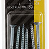 Mack 1017365 - houtschroef verzonken kop verz6 st 5,0 x 60 mm | 10 stuks