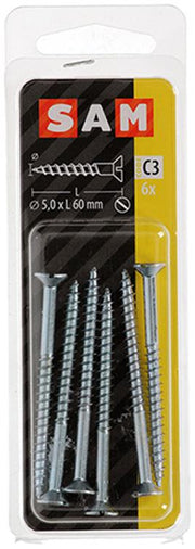 Mack 1017365 - houtschroef verzonken kop verz6 st 5,0 x 60 mm | 10 stuks - afbeelding 2