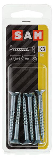 Mack 1017366 - houtschroef verzonken kop verz6 st 6,0 x 50 mm | 10 stuks - afbeelding 2