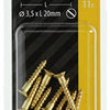 Mack 1019651 - houtschroef verzonken kop messing 11st 3,5 x 20 mm | 10 stuks