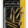 Mack 1019653 - houtschroef verzonken kop messing 9 st 4,0 x 25 mm | 10 stuks
