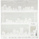 Https: www.cchobby.nl design-papier-huizen-en-sneeuwvlokken-vel-30-5x30-5-cm-180-gr-3-vel-1-doos - afbeelding 2