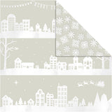 Https: www.cchobby.nl design-papier-huizen-en-sneeuwvlokken-vel-30-5x30-5-cm-180-gr-3-vel-1-doos - afbeelding 1