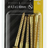 Mack 1019655 - houtschroef verzonken kop messing 6 st 4,5 x 40 mm | 10 stuks