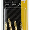 Mack 1019656 - houtschroef verzonken kop messing 4 st 5,5 x 50 mm | 10 stuks