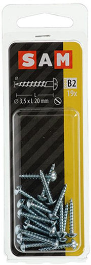 Mack 1017370 - houtschroef bolkop staal verzinkt 19 st 3,5 x 20 mm | 10 stuks - afbeelding 2