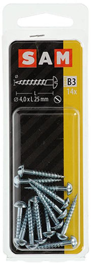 Mack 1017373 - houtschroef bolkop staal verzinkt 14 st 4,0 x 25 mm | 10 stuks - afbeelding 2