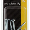 Mack 1017377 - houtschroef bolkop staal verzinkt 10 st 4,5 x 40 mm | 10 stuks