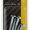 Mack 1017379 - houtschroef bolkop staal verzinkt 10 st 5,0 x 30 mm | 10 stuks