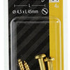 Mack 1019667 - houtschroef bolkop messing 4 st 4,5 x 45 mm | 10 stuks