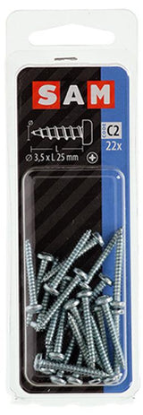 Mack 1017441 - zelftappende schroef cyl kop verz. 22st 3,5 x 25 mm | 10 stuks - afbeelding 2