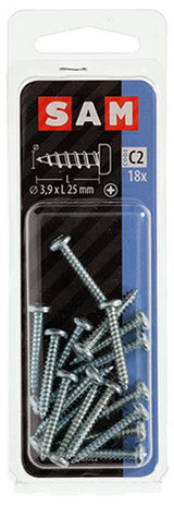 Mack 1017445 - zelftappende schroef cyl kop verz. 18st 3,9 x 25 mm | 10 stuks - afbeelding 2