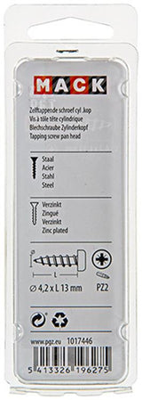 Mack 1017446 - zelftappende schroef cyl kop verz. 24st 4,2 x 13 mm | 10 stuks - afbeelding 3