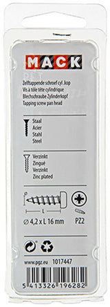 Mack 1017447 - zelftappende schroef cyl kop verz. 20st 4,2 x 16 mm | 10 stuks - afbeelding 3